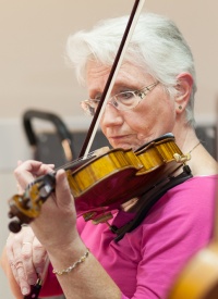 Chris playing 1st violin