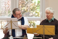 Francis playing Flute and David playing Oboe